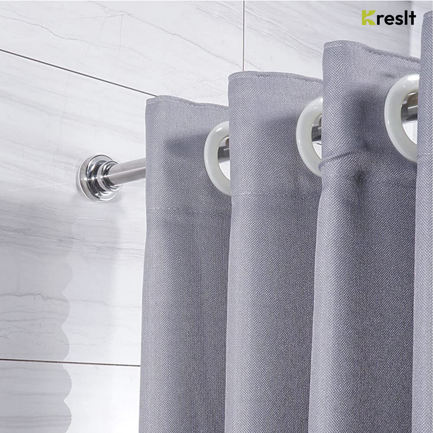 Adjustable No-Drill Curtain Rod for Home, Office & Bathroom